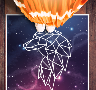 Geometrisch berensilhouet vinyl vloerkleed dierenprint - TenStickers