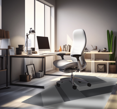 Geometrisch grijs kantoor vinyl tapijt - TenStickers