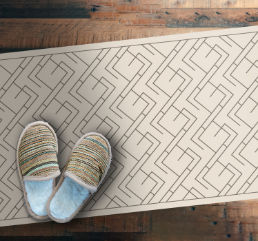 Geometrisch labyrintontwerp vinyl tapijt geometrisch - TenStickers