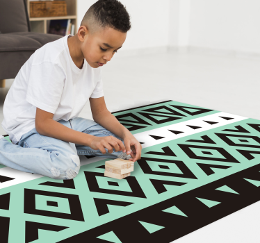 Geometrisch spelpad vinyl tapijt spel - TenStickers