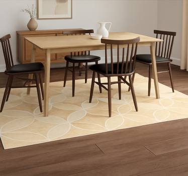 Geometrische overlappende cirkels vinyl tapijt eetkamer - TenStickers