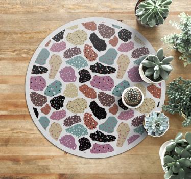 Gespikkeld terrazzo vinyl vloerkleed dierenprint - TenStickers