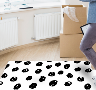 Gevlekte abstractie vinyl vloerkleed dierenprint - TenStickers