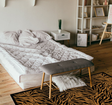 Gewaagde tijgerstrepen vinyl vloerkleed dierenprint - TenStickers
