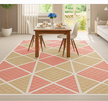 Grafische scandinavische stijl vinyl tapijt eetkamer - TenStickers