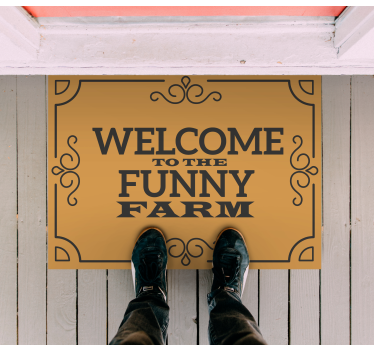 Grappige boerderij welkom vinyl tapijt zinnen en teksten - TenStickers