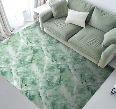 Groene pastelkleur marmeren vinyl tapijt - TenStickers