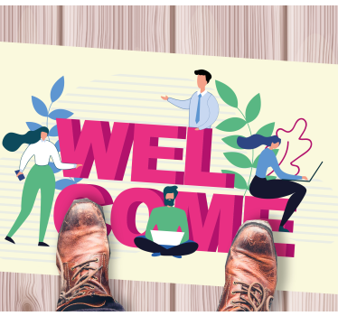 Professioneel welkom vinyl tapijt kantoor - TenStickers