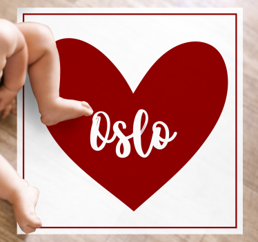 Hart oslo vinyl tapijt zinnen en teksten - TenStickers