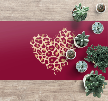 Hartmotief vinyl vloerkleed dierenprint - TenStickers