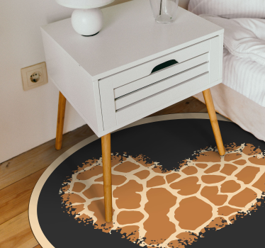 Hart giraffe ontwerp vinyl vloerkleed dierenprint - TenStickers