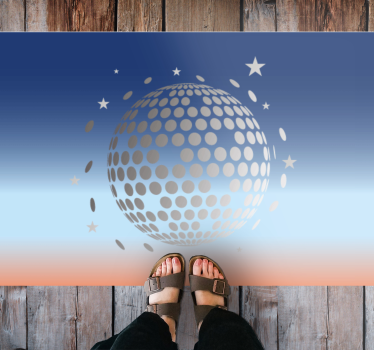 Hemelbol ontwerp vinyl tapijt sterren - TenStickers