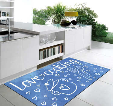 Hou van koken thema vinyl tapijt zinnen en teksten - TenStickers