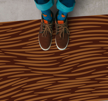 Houtnerf textuur vinyl vloerkleed dierenprint - TenStickers