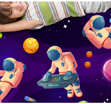Ontwerp voor een astronautenfeest vinyl tapijt sterren - TenStickers