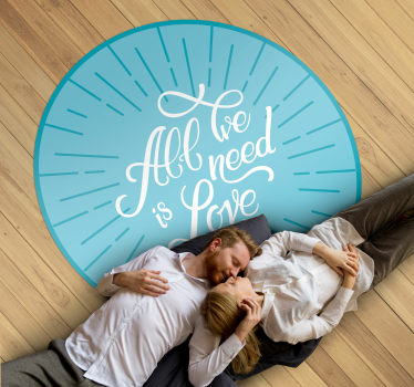 Alle behoefte is liefde vinyl tapijt zinnen en teksten - TenStickers