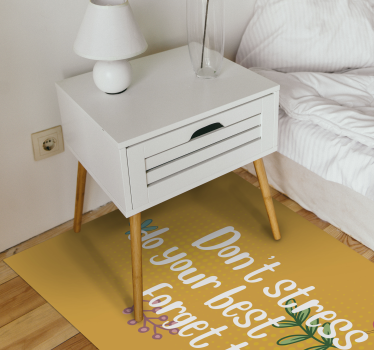 Vinyl tapijt zinnen en teksten niet stressen doe je best - TenStickers