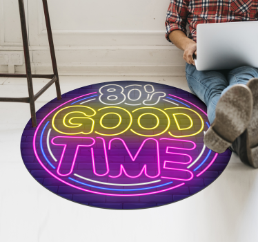Jaren 80, goede tijd vinyl tapijt zinnen en teksten - TenStickers