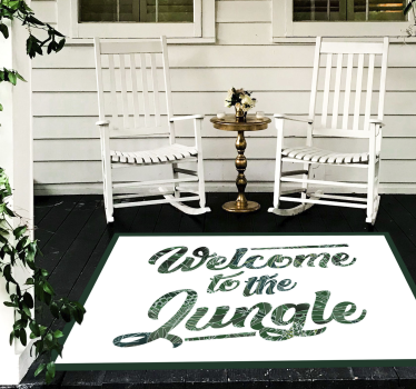 Jungle welkomstzin vinyl tapijt zinnen en teksten - TenStickers