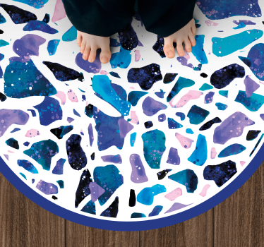 Kleurrijk stenen mozaïek marmeren vinyl tapijt - TenStickers