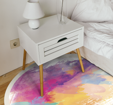 Kleurrijke aquarelspatten vinyl tapijt textuur - TenStickers