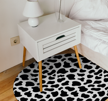 Koeienhuid cirkelvormig patroon vinyl vloerkleed dierenprint - TenStickers