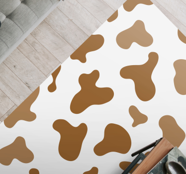 Koeienhuid bruin design vinyl vloerkleed dierenprint - TenStickers