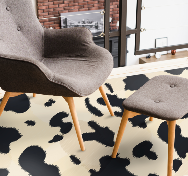 Koeienvlekkenpatroon vinyl vloerkleed dierenprint - TenStickers