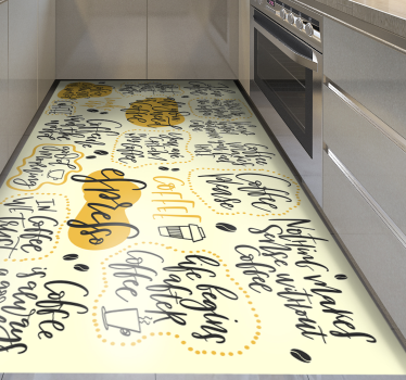 Koffie houdt van espresso vinyl tapijt zinnen en teksten - TenStickers