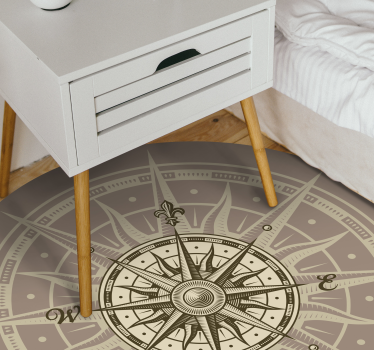Kompas navigatie ontwerp vinyl tapijt wereldkaart - TenStickers