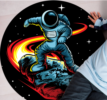 Kosmisch avontuur vinyl tapijt sterren - TenStickers