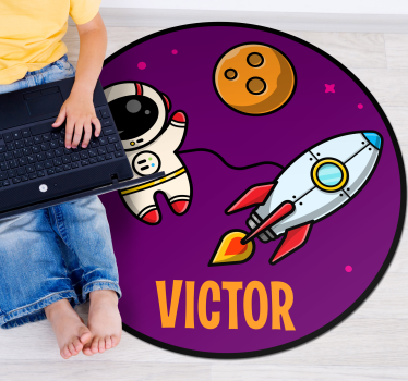 Expeditie met naam vinyl tapijt meer kinderen - TenStickers