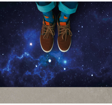 Kosmische nevelscène vinyl tapijt sterren - TenStickers