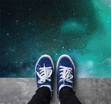 Kosmische sterrenstelselkleur vinyl tapijt sterren - TenStickers