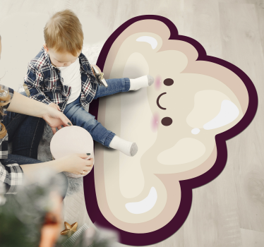 Lachende wolk vinyl tapijt kind - TenStickers