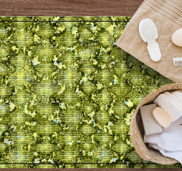 Vinyl vloerkleed dierenprint groene reptielenhuid - TenStickers