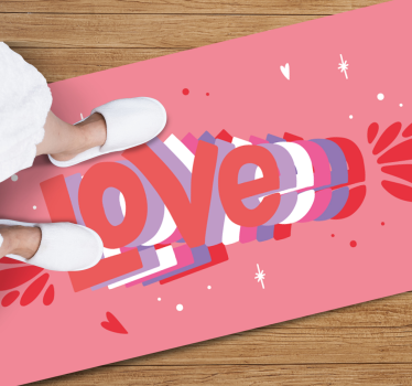 Groovy liefdesbrief vinyl tapijt zinnen en teksten - TenStickers
