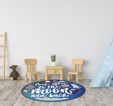 Love you to the moon and back vinyl tapijt - TenStickers