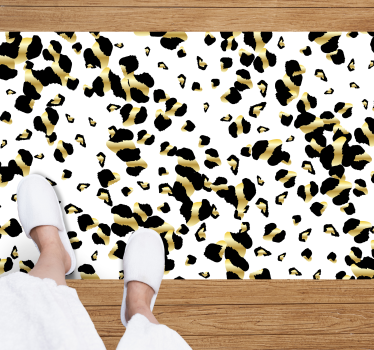 Luipaardpatroon elegantie vinyl vloerkleed dierenprint - TenStickers