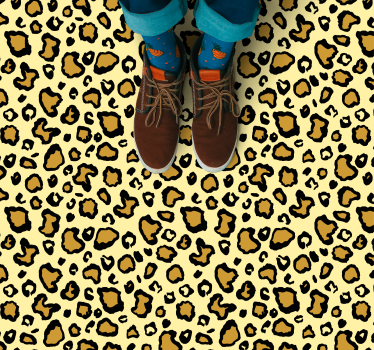 Luipaardpatroon speels vinyl vloerkleed dierenprint - TenStickers