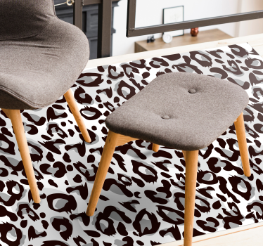 Luipaardstreepmotief vinyl vloerkleed dierenprint - TenStickers