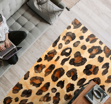 Luipaardvlekkenmotief vinyl vloerkleed dierenprint - TenStickers