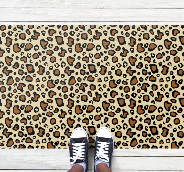 Luipaardvlekmotief vinyl vloerkleed dierenprint - TenStickers