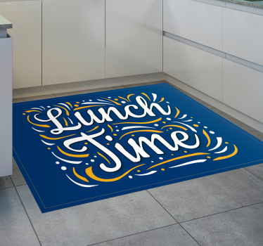 Lunchtijd wervelt vinyl tapijt zinnen en teksten - TenStickers