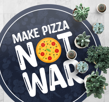 Maak pizza niet vinyl tapijt zinnen en teksten - TenStickers