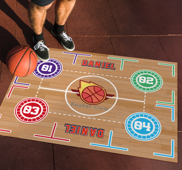 Mand training vinyl tapijt rechthoekig - TenStickers