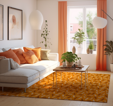 Moderne geometrische vinyl tapijt woonkamer - TenStickers