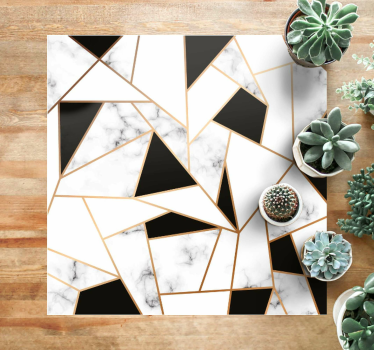 Moderne vinyl tapijt Elegante zwart-witte textuur - TenStickers