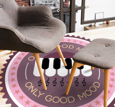 Muzikale stemmingsverbeteraar vinyl tapijt zinnen en teksten - TenStickers