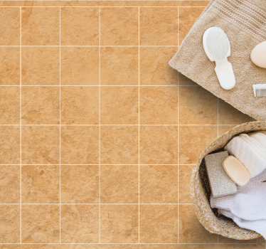 Natuurlijke beige look vinyl tapijt stenenstructuur - TenStickers